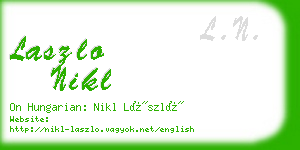 laszlo nikl business card